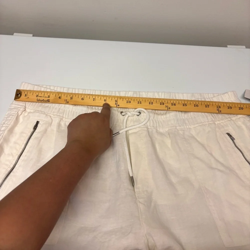 Athleta Cabo Linen Jogger White Pants Women’s Size 22 NEW